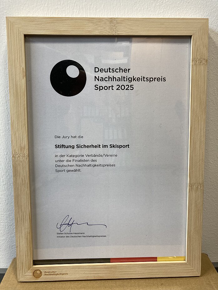 Urkunde des Finalisten des Deutschen Nachhaltigkeitspreises 2024